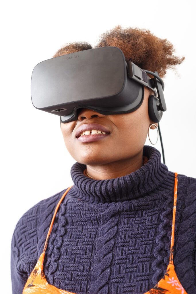 Person using a VR headset